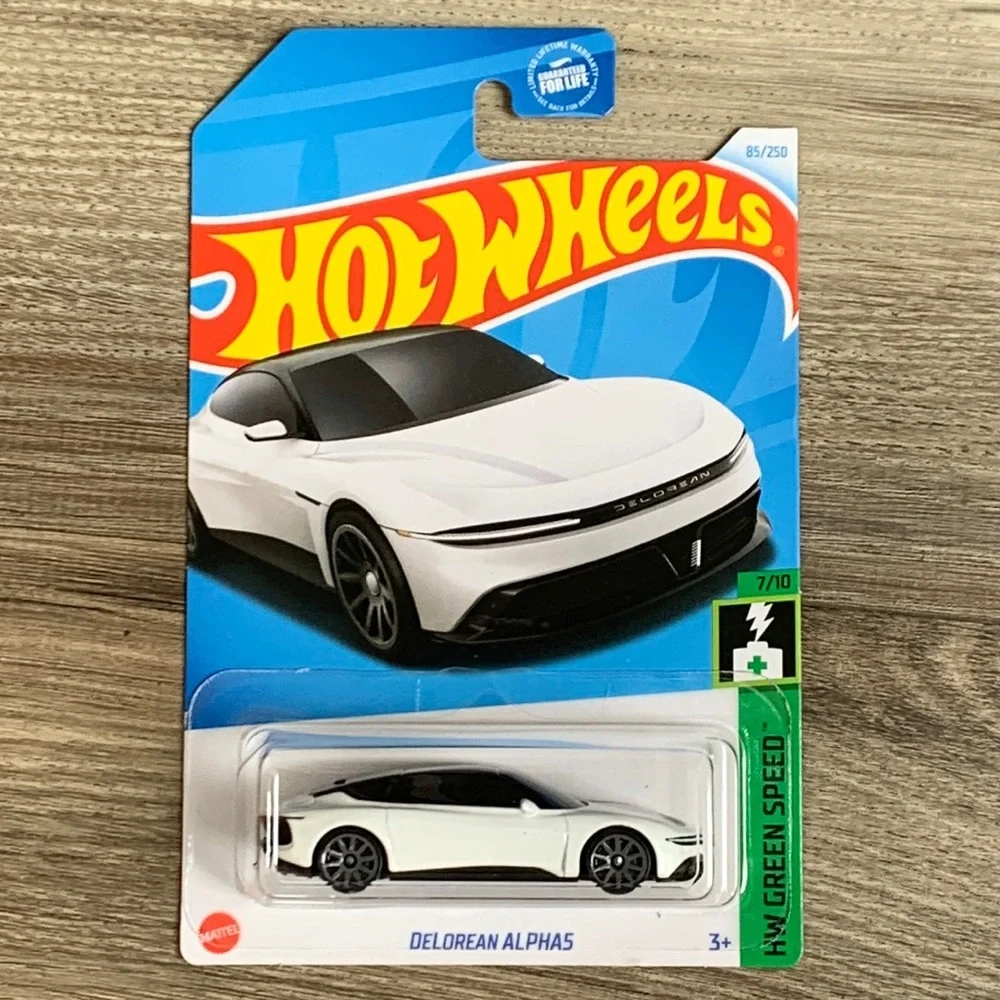 Hot Wheels EV Car DeLorean Alpha5 White Electric Vehicle Hotwheels 2024 New
